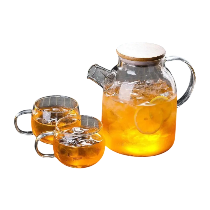 Heat-resistant Transparent Teapot with Tea Filter